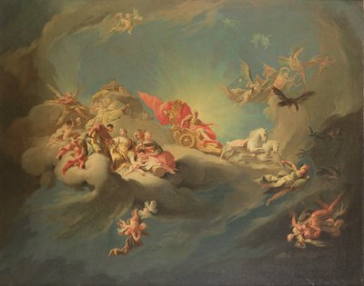 تأليه الإمبراطور تشارلز السادس (1685-1740) تحت ستار أبولو بواسطة بول تروجر